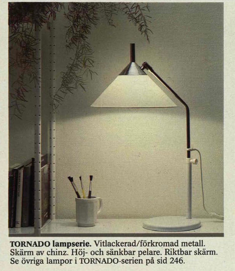 Ikea Lamp Ikea Tornado Lamp Vintage Desk Lamp Vintage Ikea Etsy