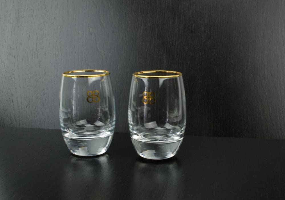 Baileys Glass, Baileys Irish Cream Luxury Gold Rimmed Crystal Glasses