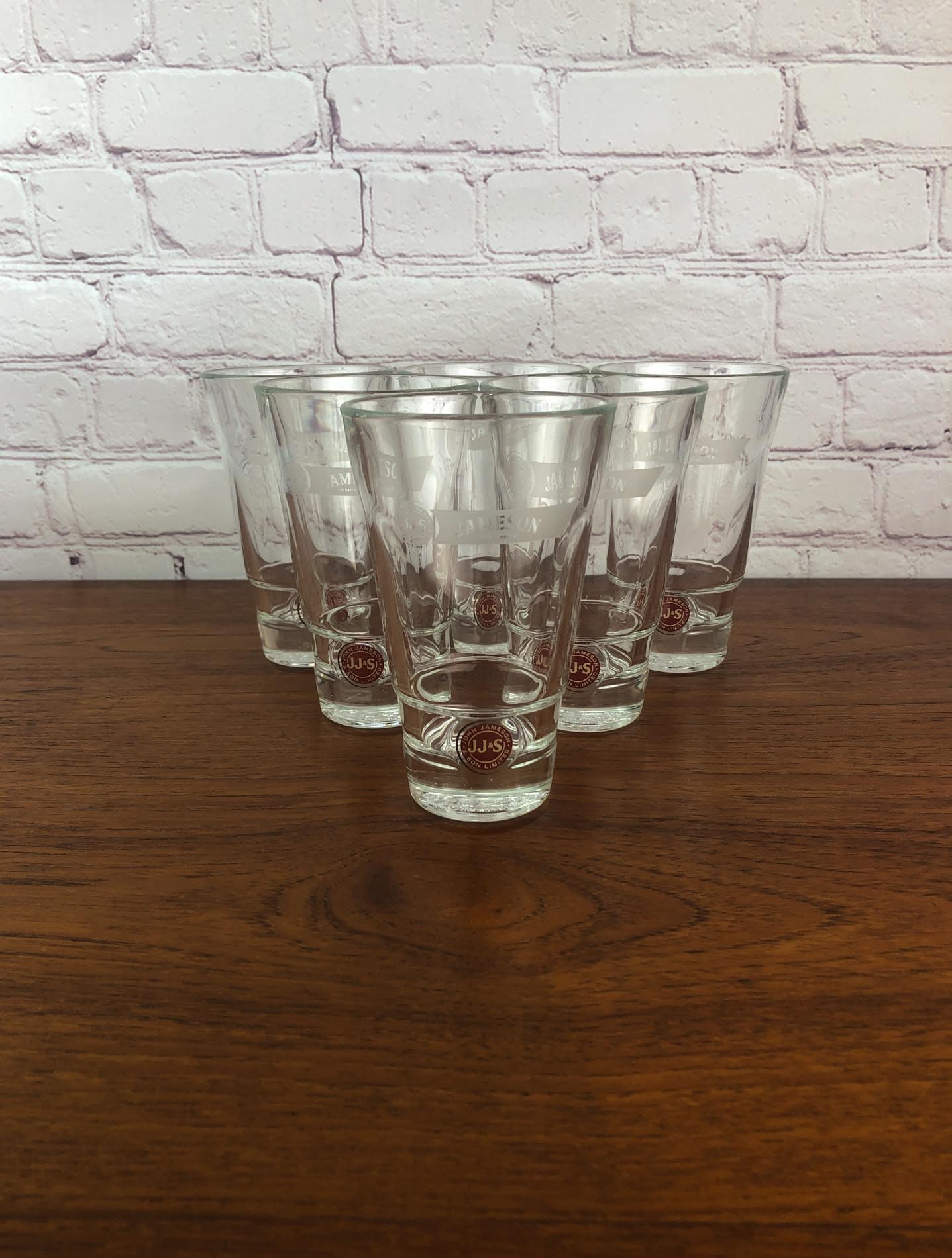 Jameson Irish Whisky Glasses(6), JJ & S John Jameson Son Limited Red