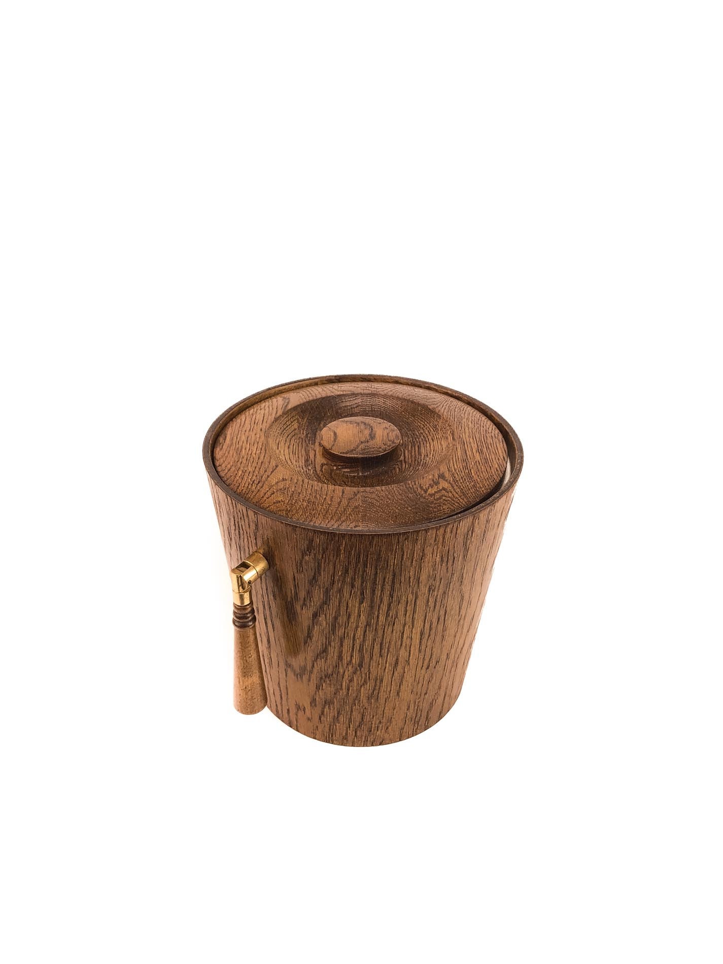 Vintage Wood Ice Bucket, Imperial Ice Bucket, KMC Wood Ice Bucket, Mid