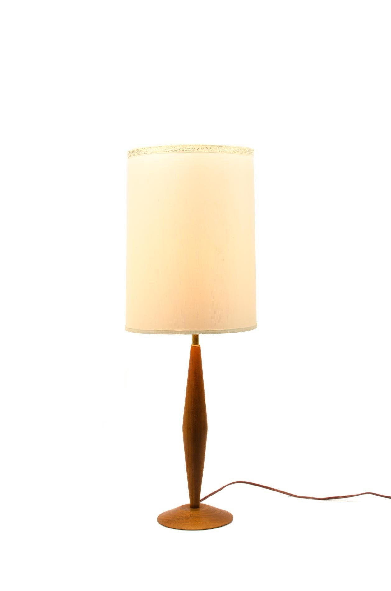 Teak Table Lamp, Mid Century Table Lamp, Teak Bedside Lamp