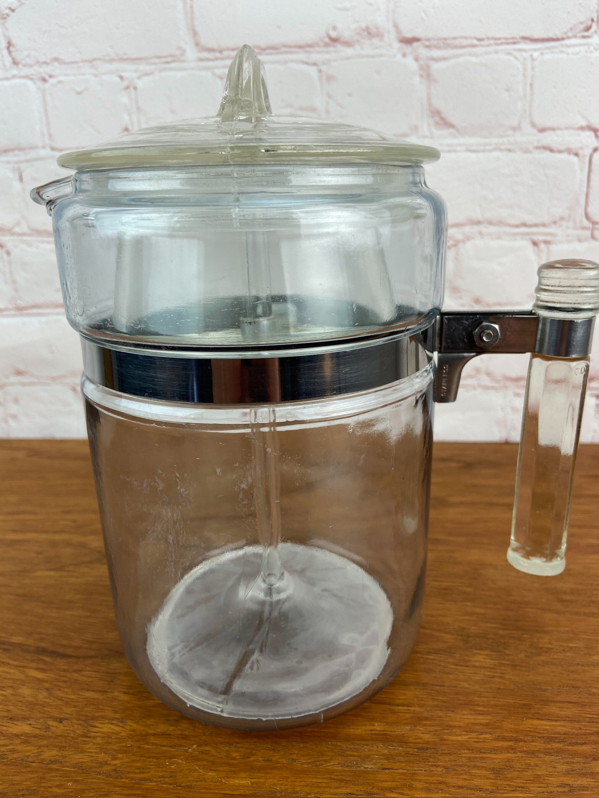 Pyrex Percolator 6 cup, Pyrex Coffee Pot, Classic Coffee Pot, Glass