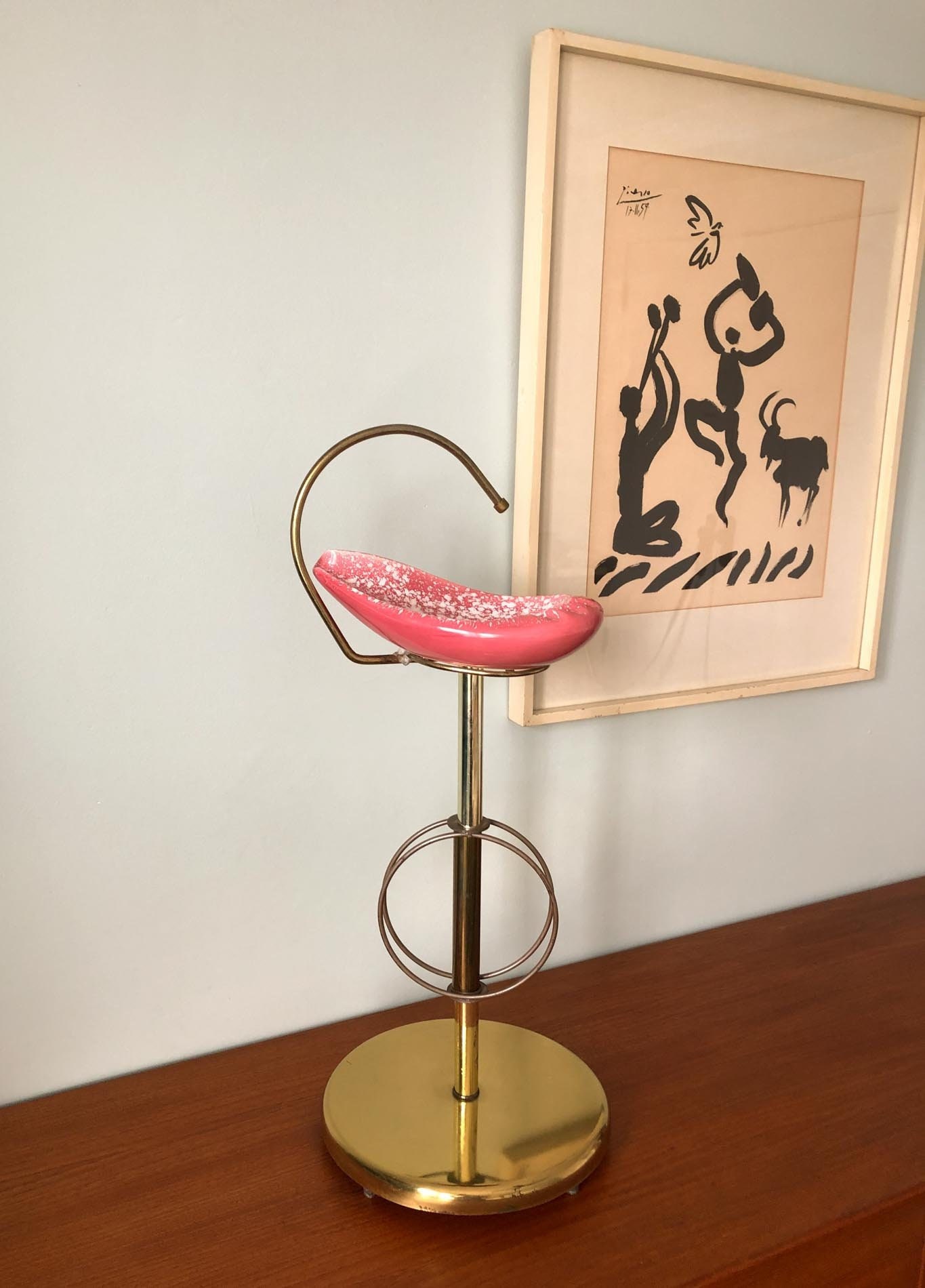 Vintage Standing Ashtray, Vintage Ashtray Stand, Atomic Ashtray Stand