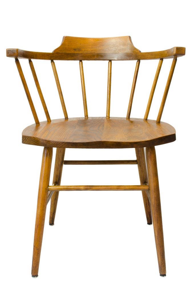 Mid Century Captain's Chairs in the Style of Nakashima, McCobb, Windsor