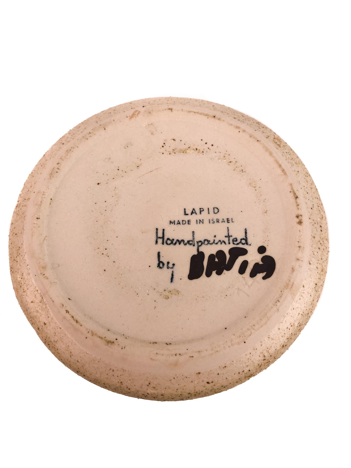 Lapid Pottery by Batia, TelAviv, Israel Mid Century Modernist, Hand