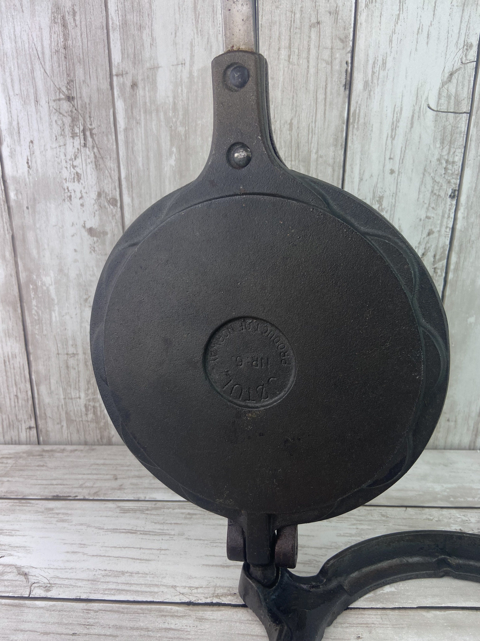 Vintage Jotul Heart Shape Waffle Maker, Norwegian Waffle Iron, Cast
