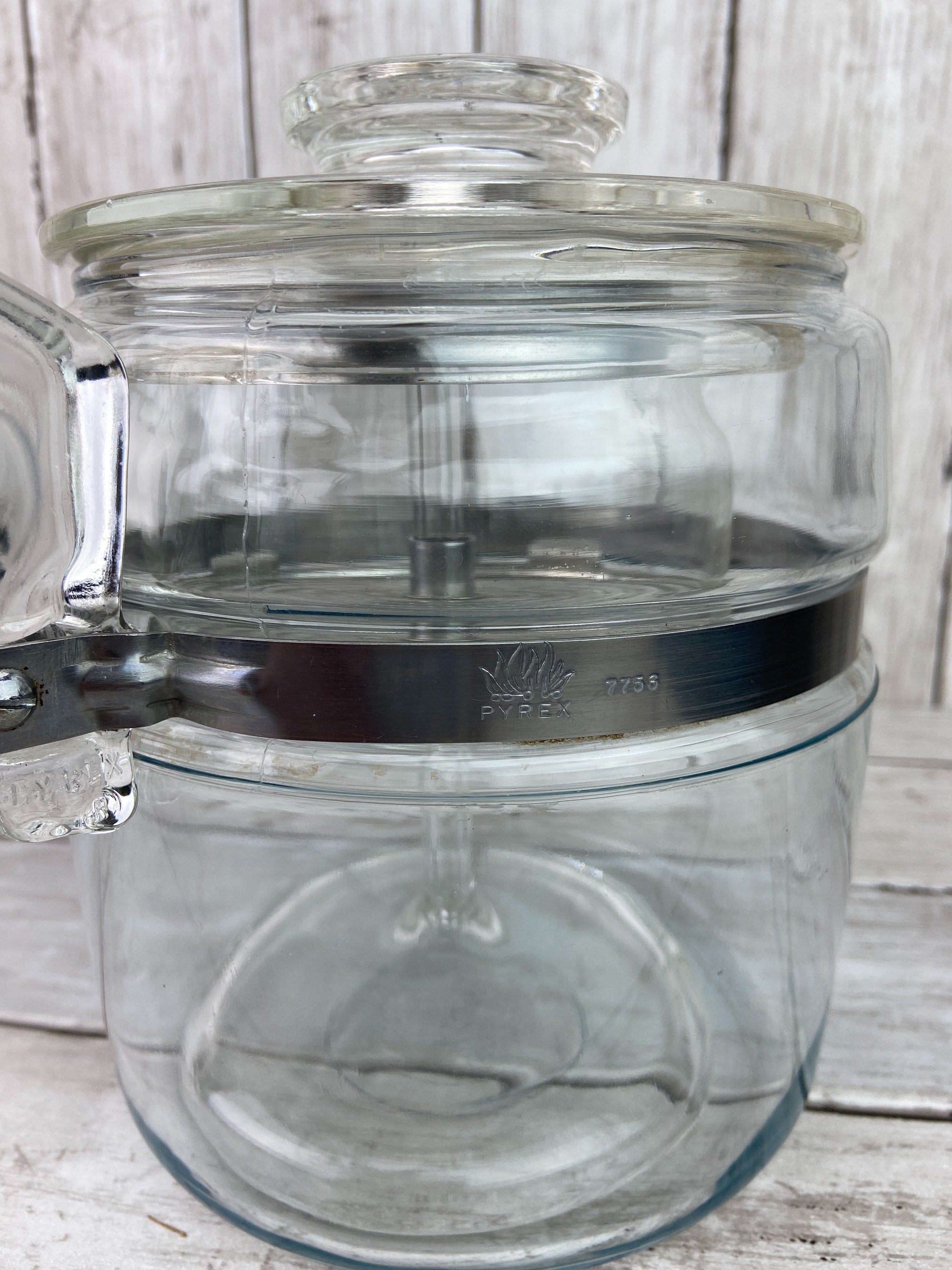 Pyrex 6 Cup Percolator Clear Glass Percolator 7756B Pyrex Flameware