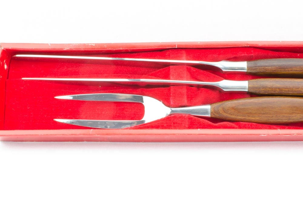 Rosewood Carving Set Rosewood Handles Made in Japan