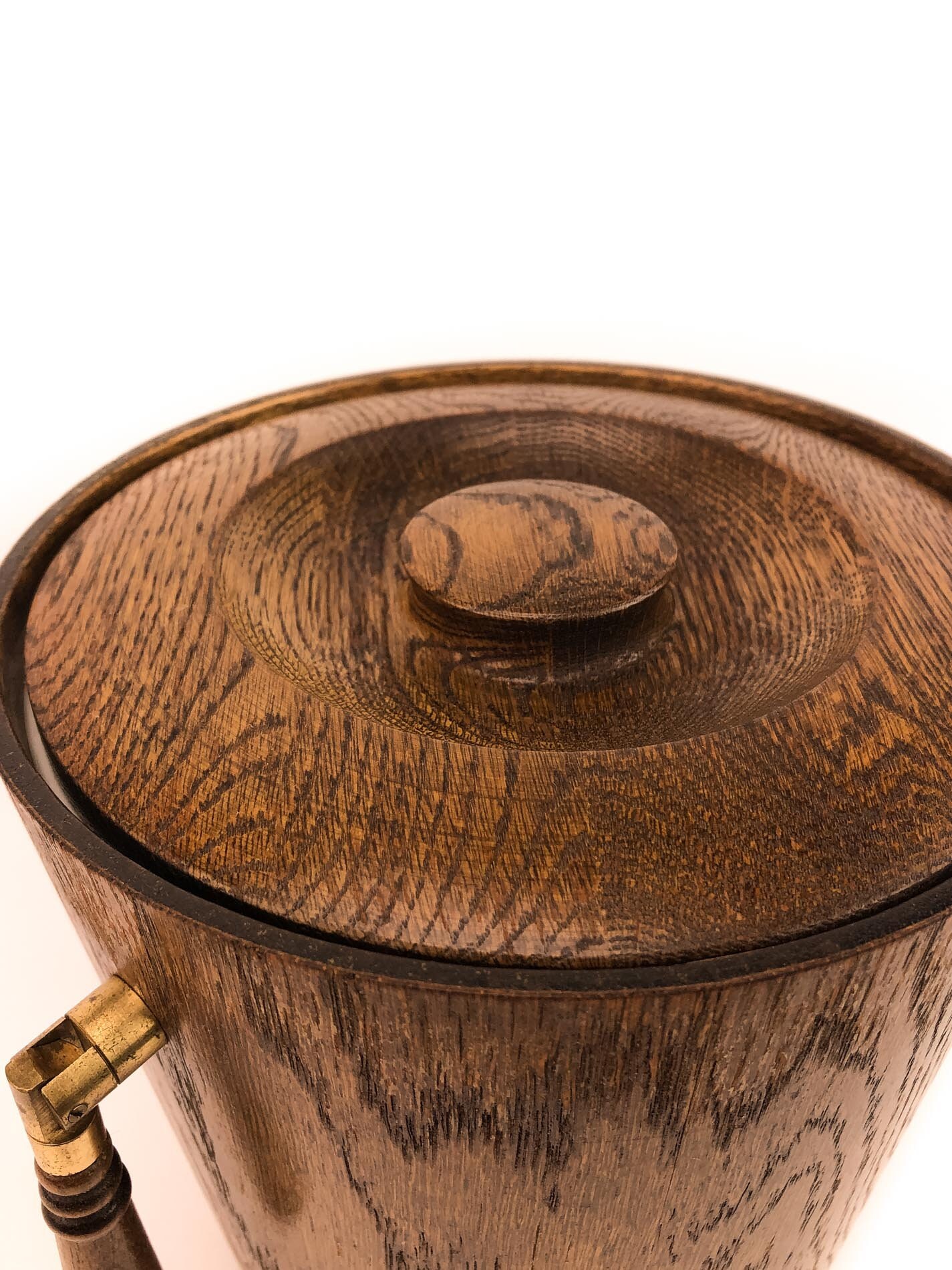 Vintage Wood Ice Bucket, Imperial Ice Bucket, KMC Wood Ice Bucket, Mid