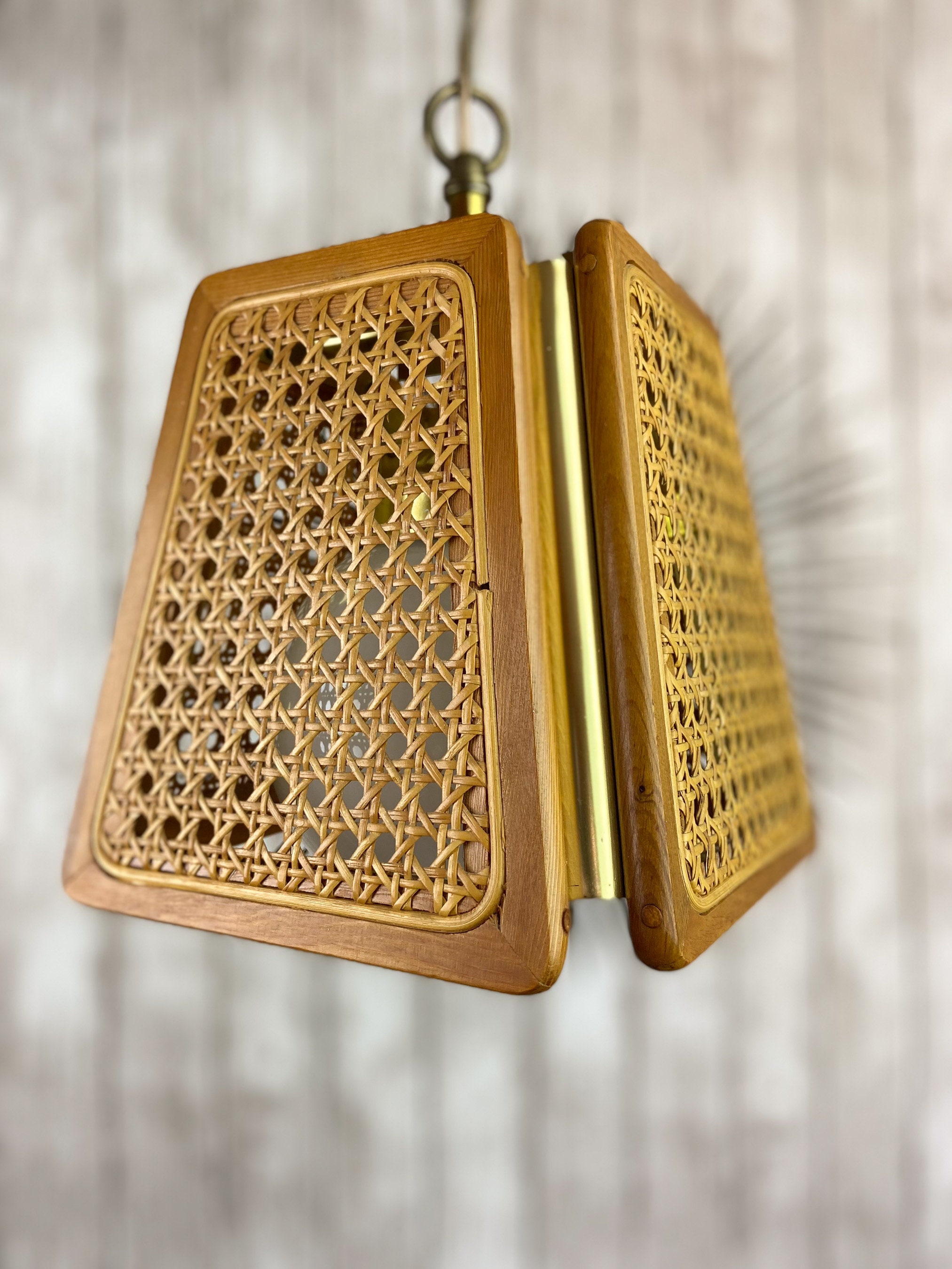 Wicker Light Fixture Marcel Breuer Style Cesca Light Woven Rattan Light Fixture Mid Century