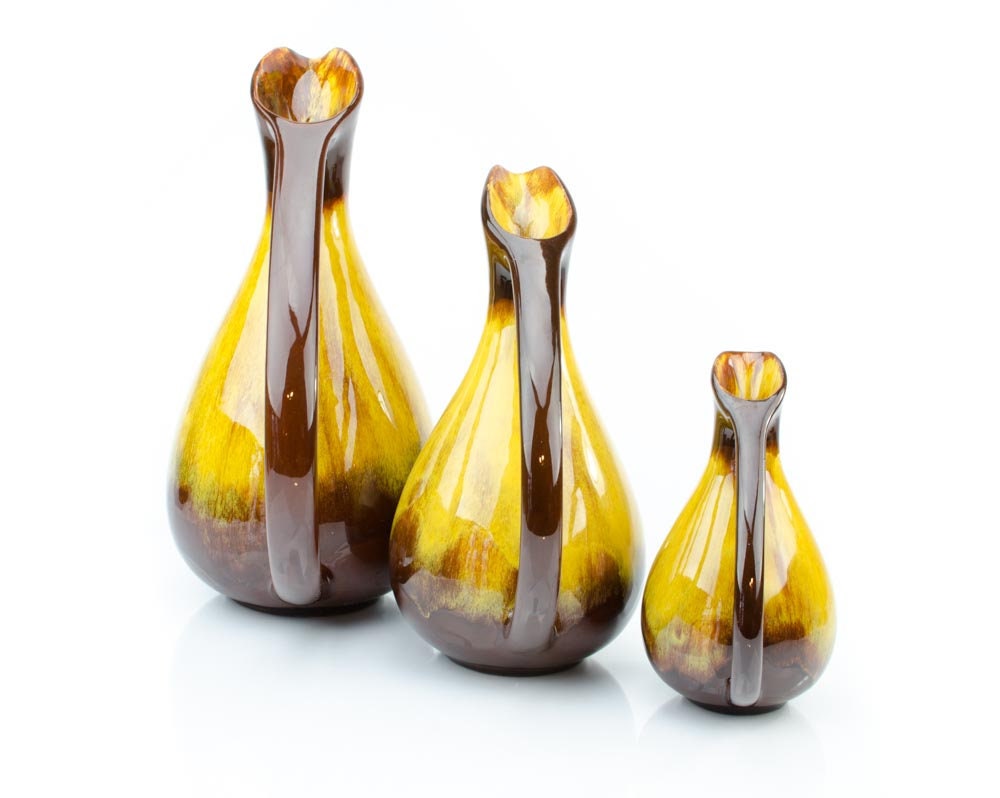 Blue Mountain Pottery Harvest Gold Pitcher Set, BMP Harvest Gold