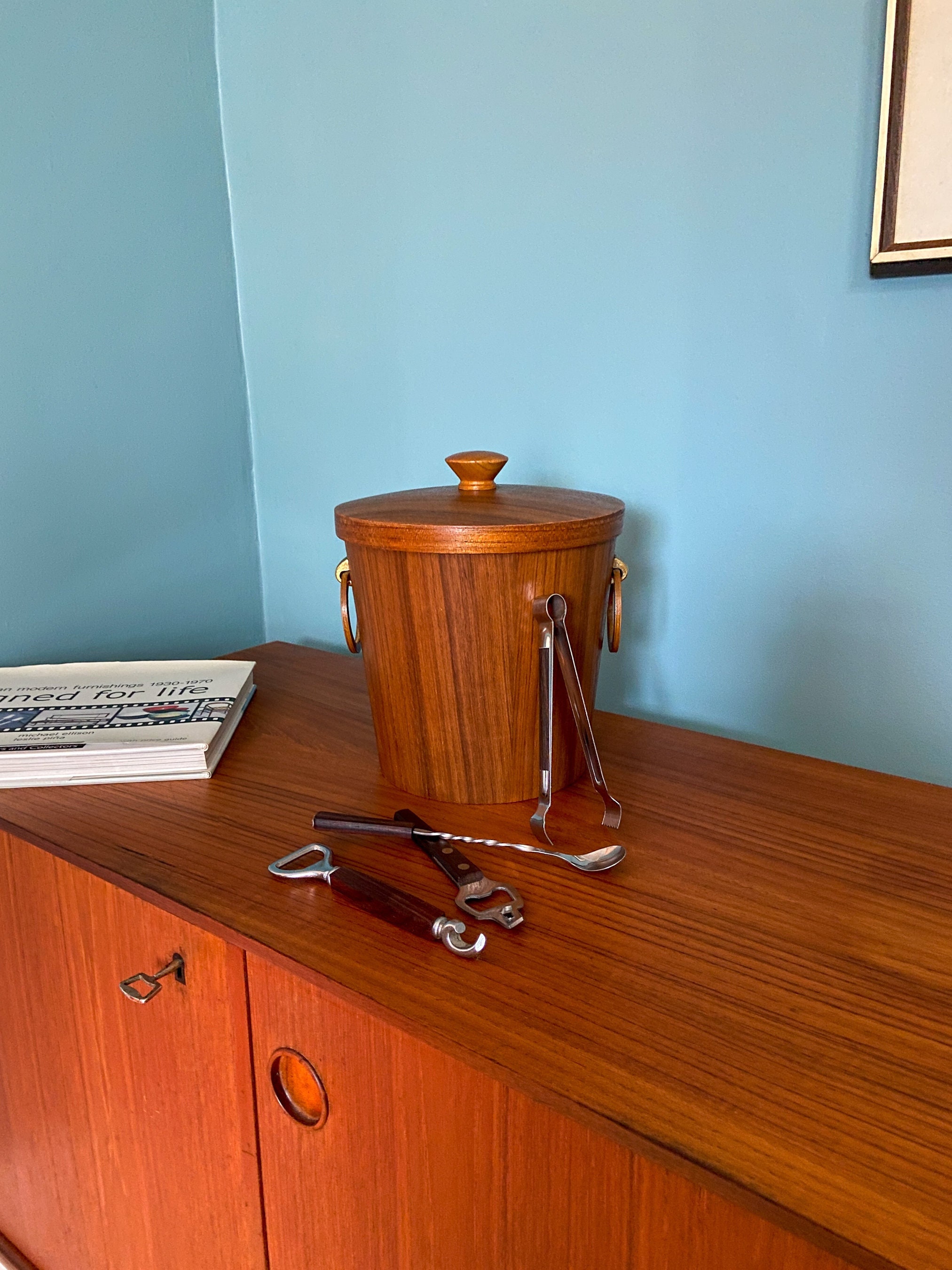 Teak Ice Bucket Vintage Teak Ice Bucket Imperial Ice Bucket KMC Teak