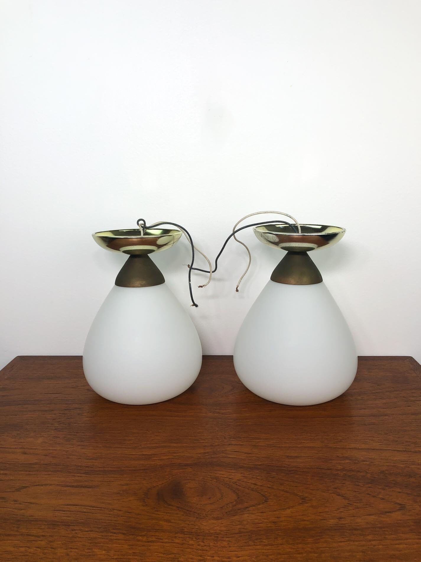 Mid Century Light Fixture, Mid Century Ceiling Light, Atomic Age Light Fixture, MCM Glass Shade