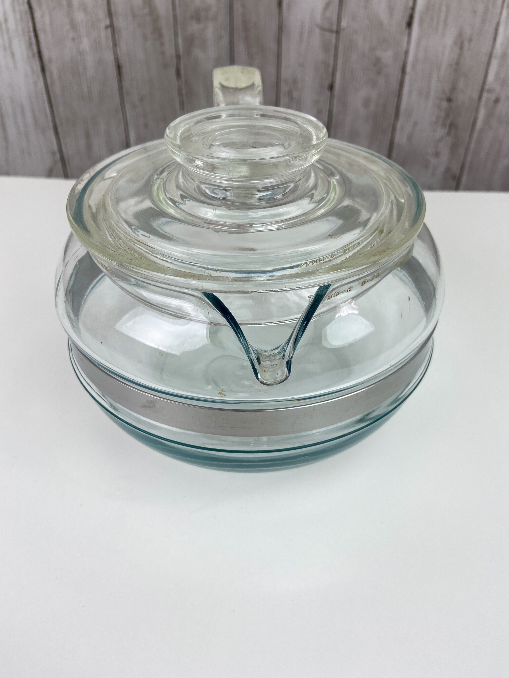 Pyrex Teapot Clear Glass Flameware Pyrex Flameware 8446 B