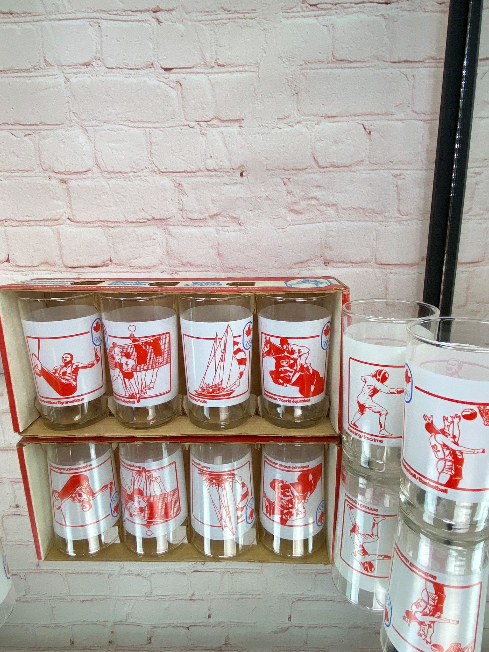 Summer Olympics Glassware 1976 Montreal Summer Olympics Glasses Olympic