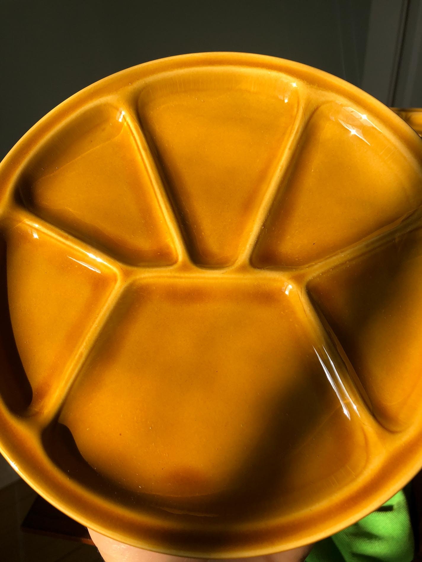 Gien Fondue Plates(SIX), Fondue Plates by Gien, Made in France, Vintage