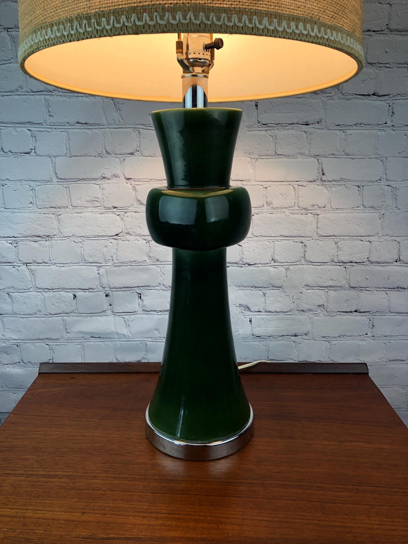Mid Century Lamp. Ceramic Table Lamp, Vintage Table Lamp, Studio Art