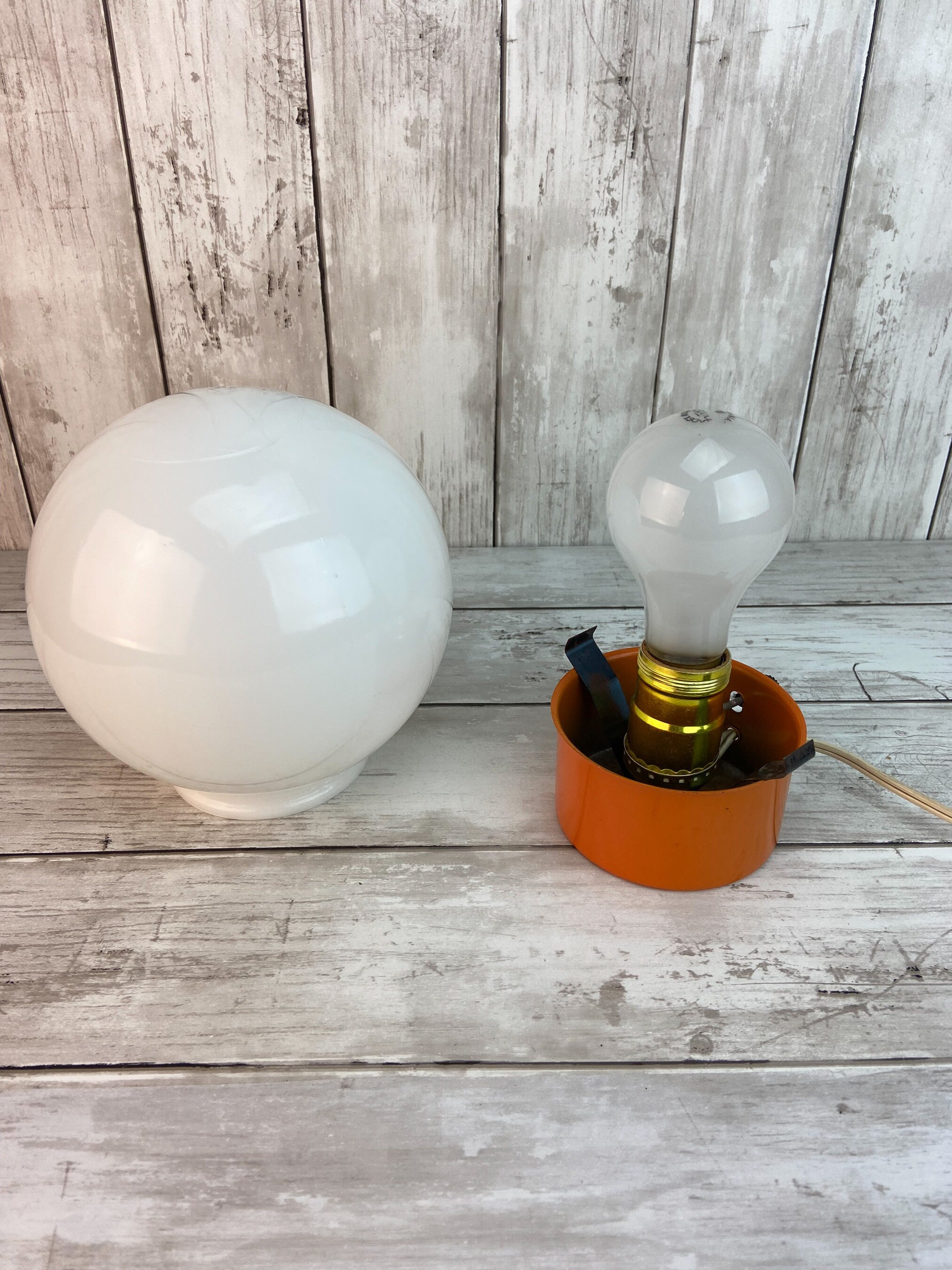 Mid Century Sphere Table Lamps, Industrial Sphere Table Lamps, Clockwork Orange Retro Table Lamp