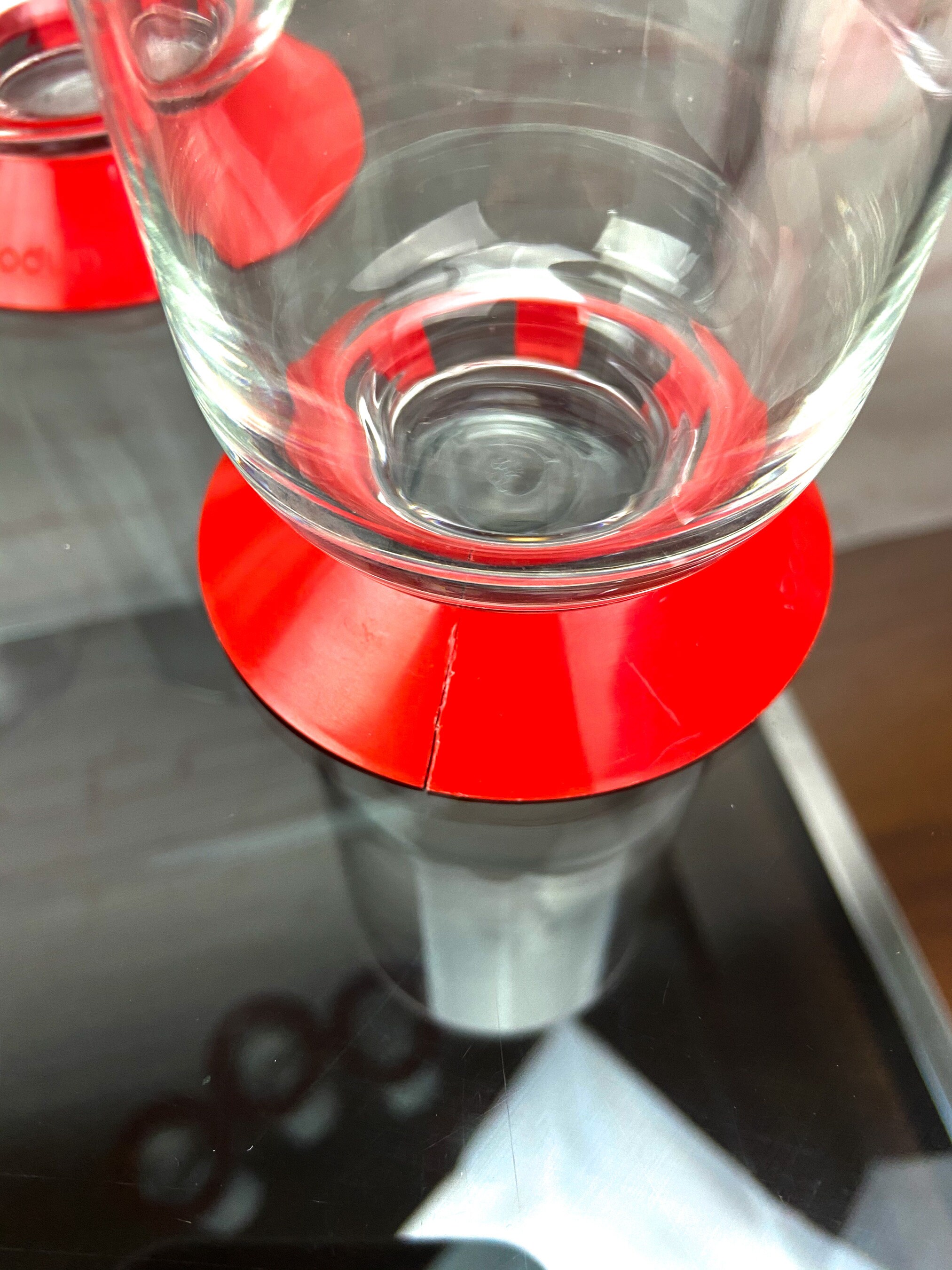 Bodum Glasses, Orange Base Bodum Glasses, Bodum Switzerland Glasses