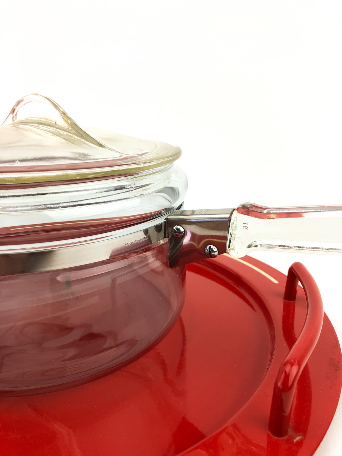 Pyrex Flameware Pot and Lid, Pyrex Pot, Pyrex Saucepan, Pyrex Flameware