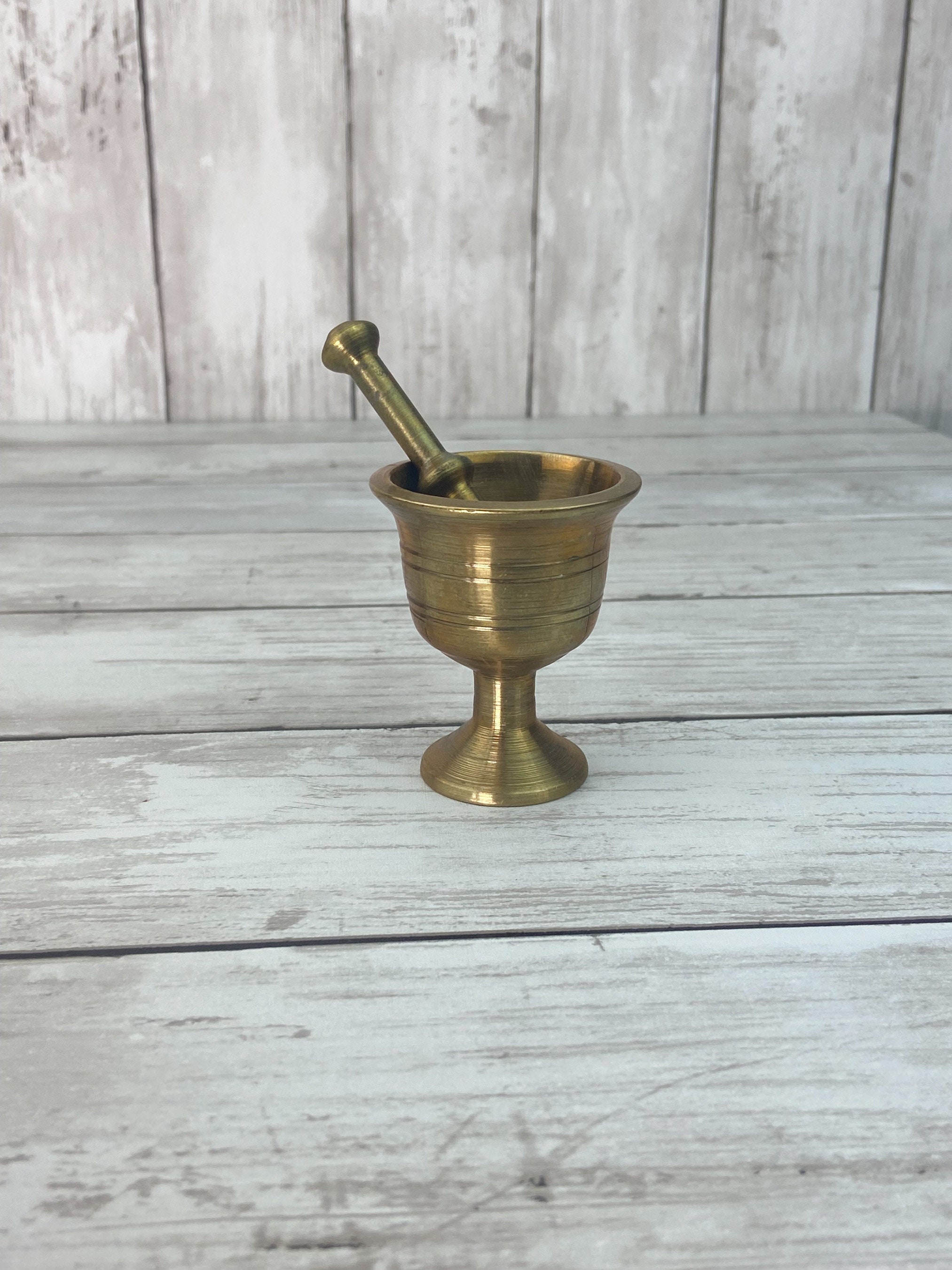 Brass Mortar and Pestle Vintage Brass Mortar and Pestle