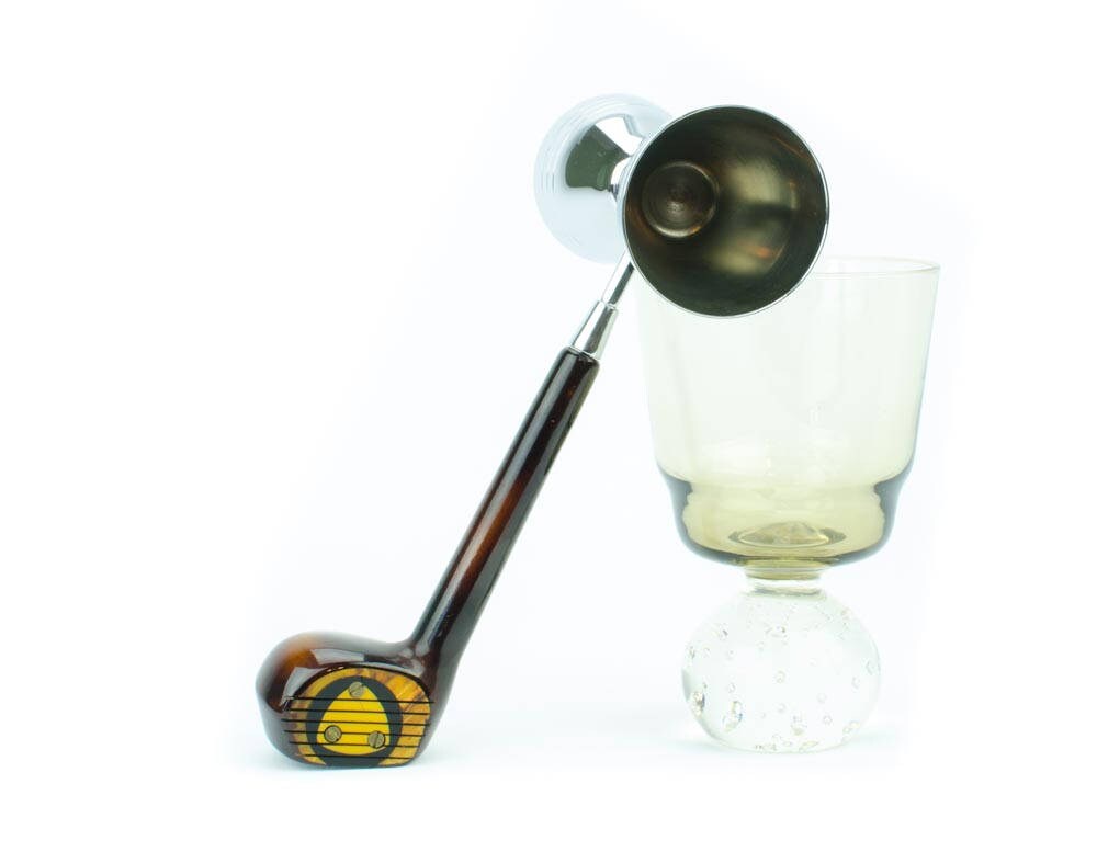 Glo Hill Golf Driver Cocktail Jigger, Golf Club Jigger, Mid Century Jigger