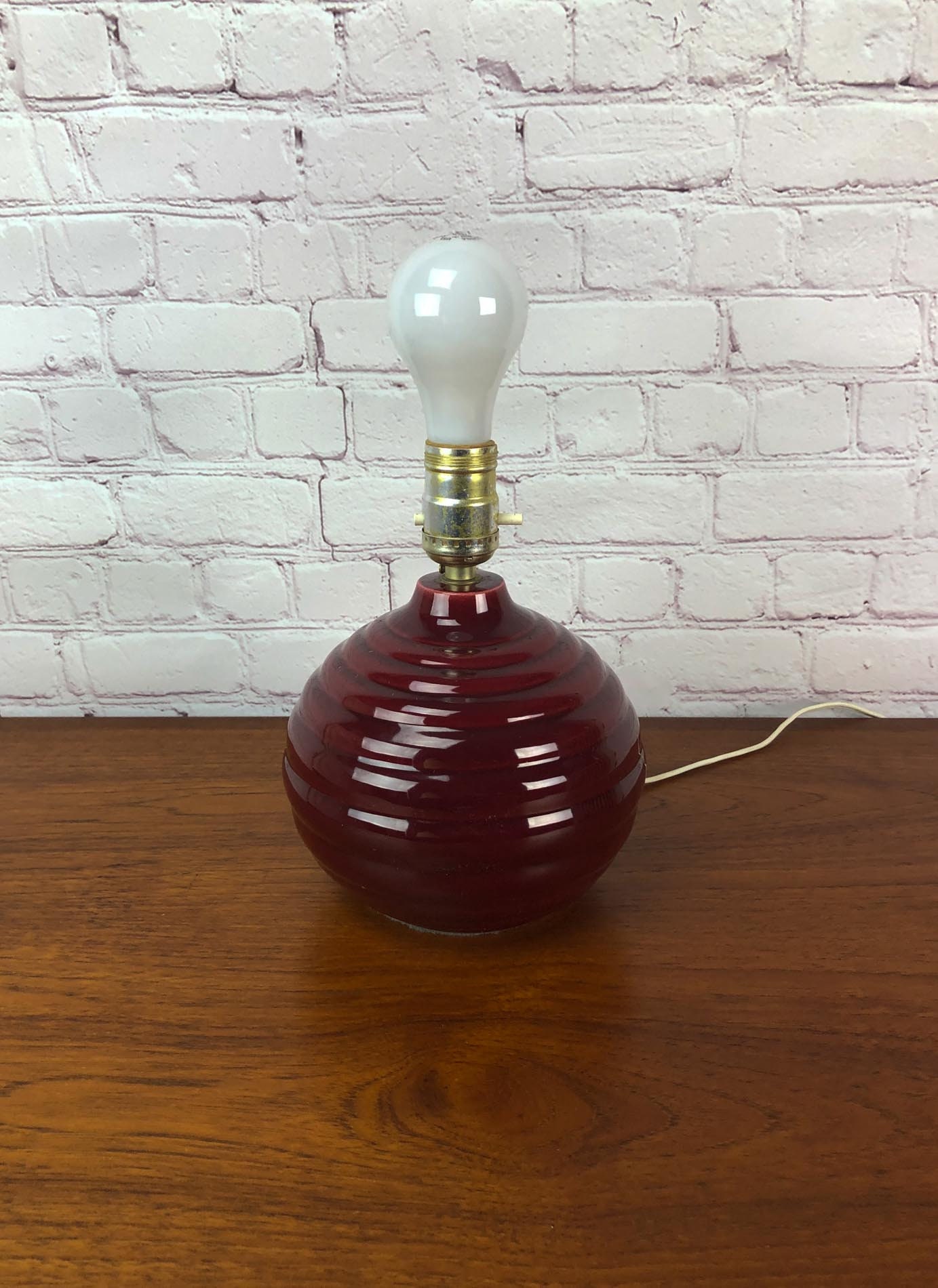 Mid Century Ceramic Lamp, MCM Table Lamp, Vintage Ceramic Lamp