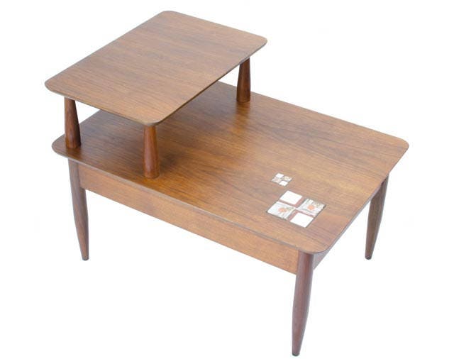 Solid Teak End Table Mid Century Modern