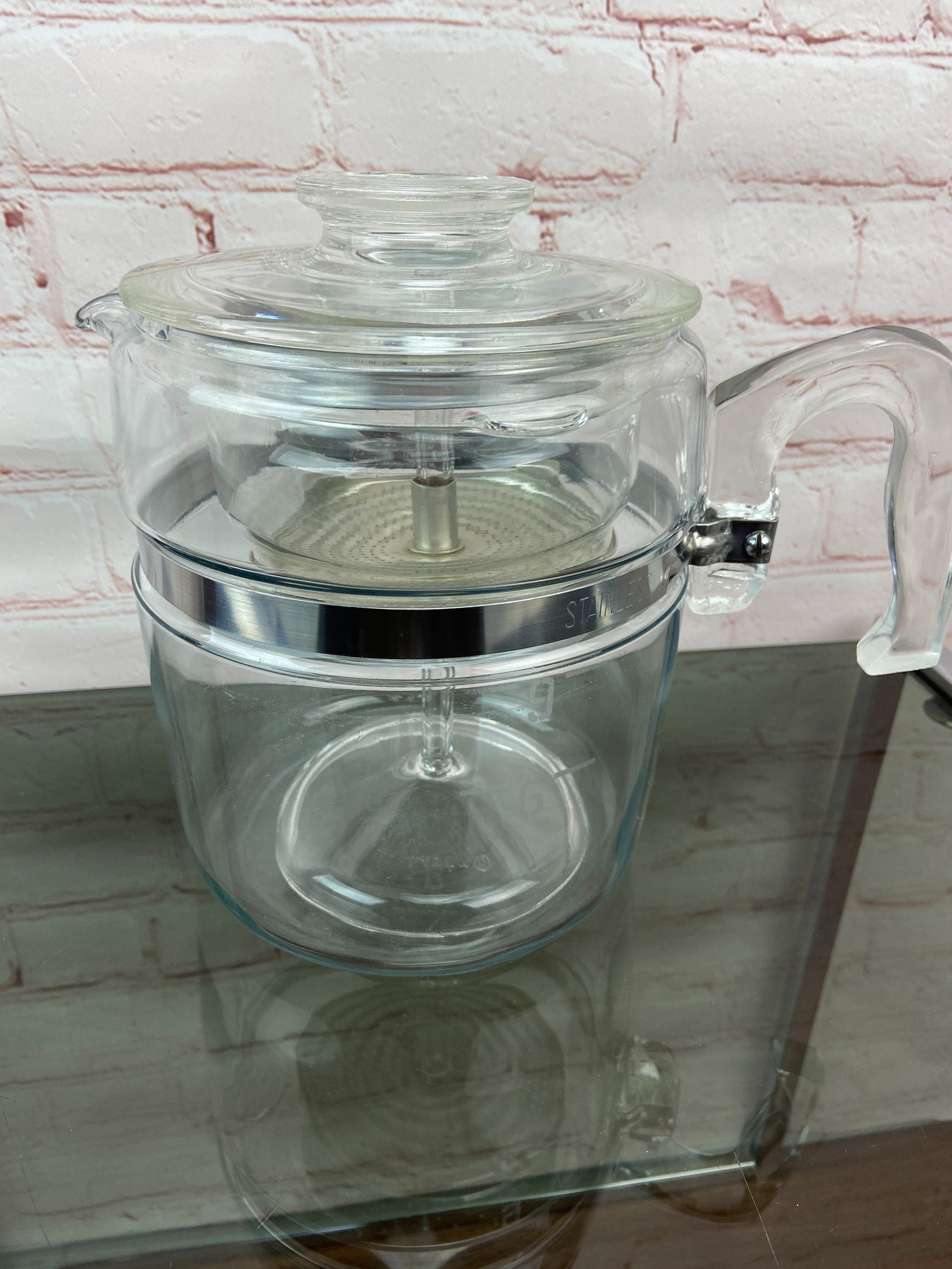 Pyrex 9 Cup Flameware Coffee Pot, 7759 B, 9 Cup Percolator