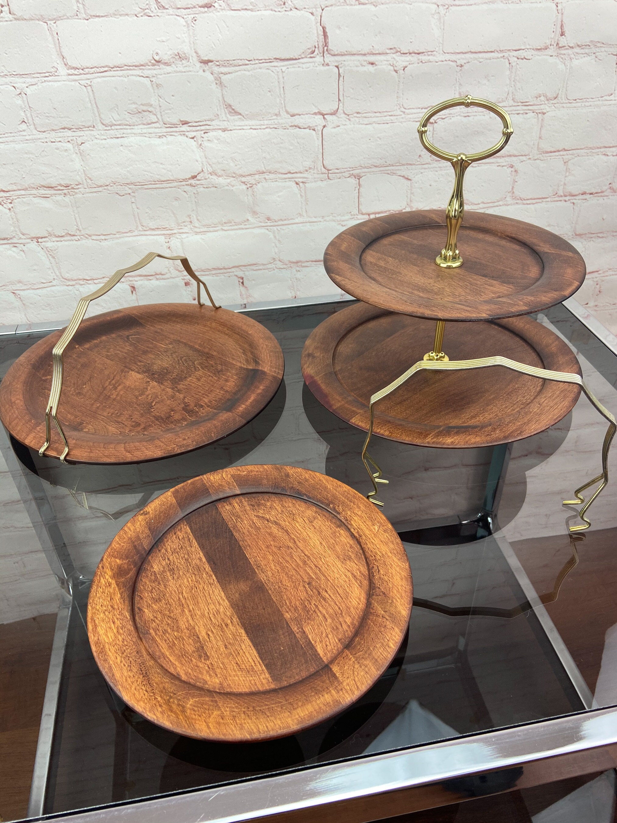 Rustic Serving Set Canadian Maple Serving Set Baribocraft Trays with