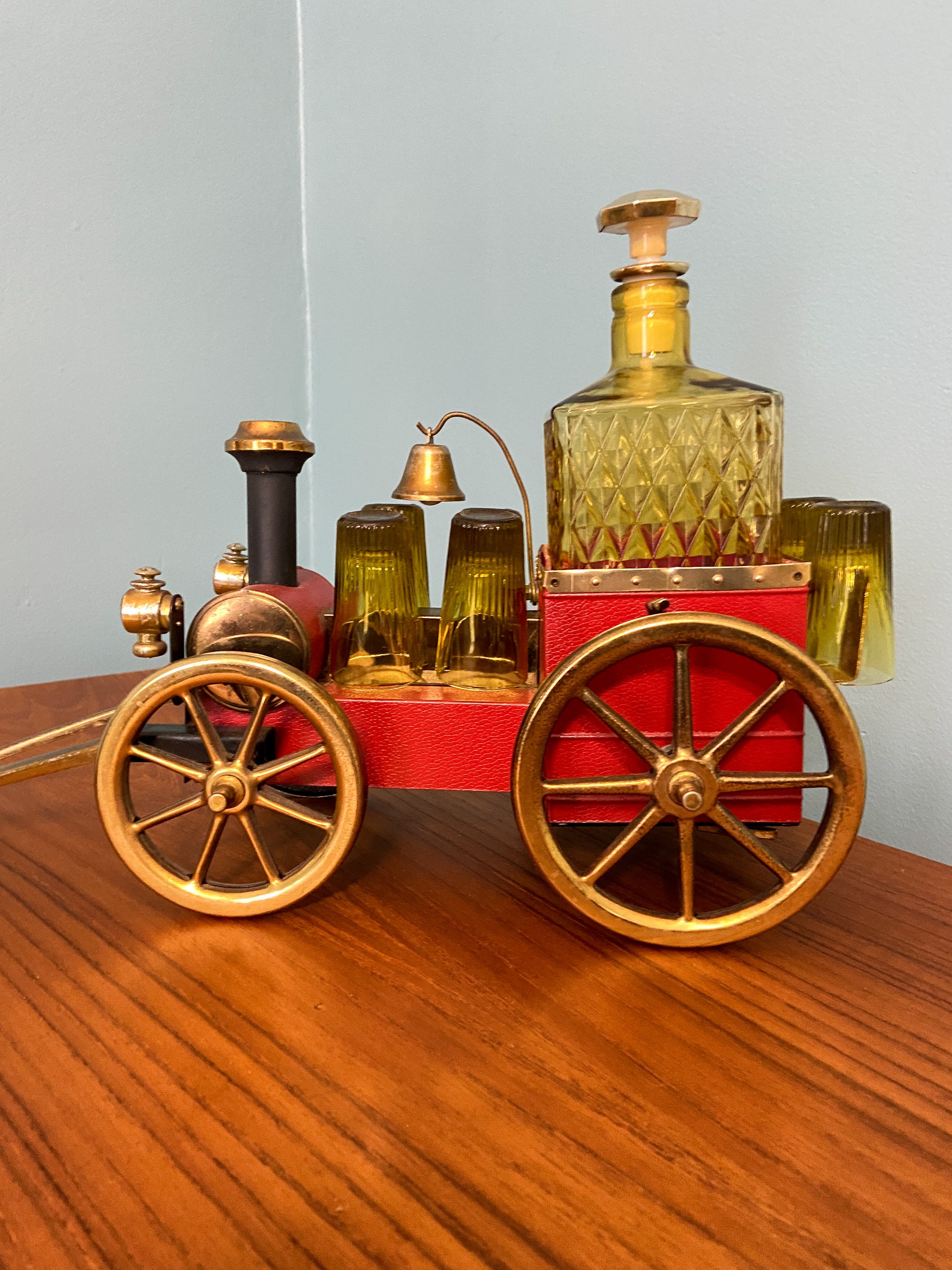 Vintage Fire Engine Decanter Music Playing Fire Engine Decanter Novelty