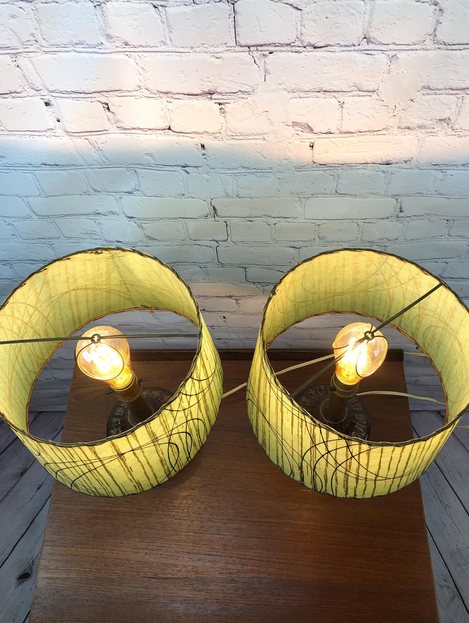 Mid Century Bedside Lamps (PRICE is for PAIR), Ceramic Table Lamps