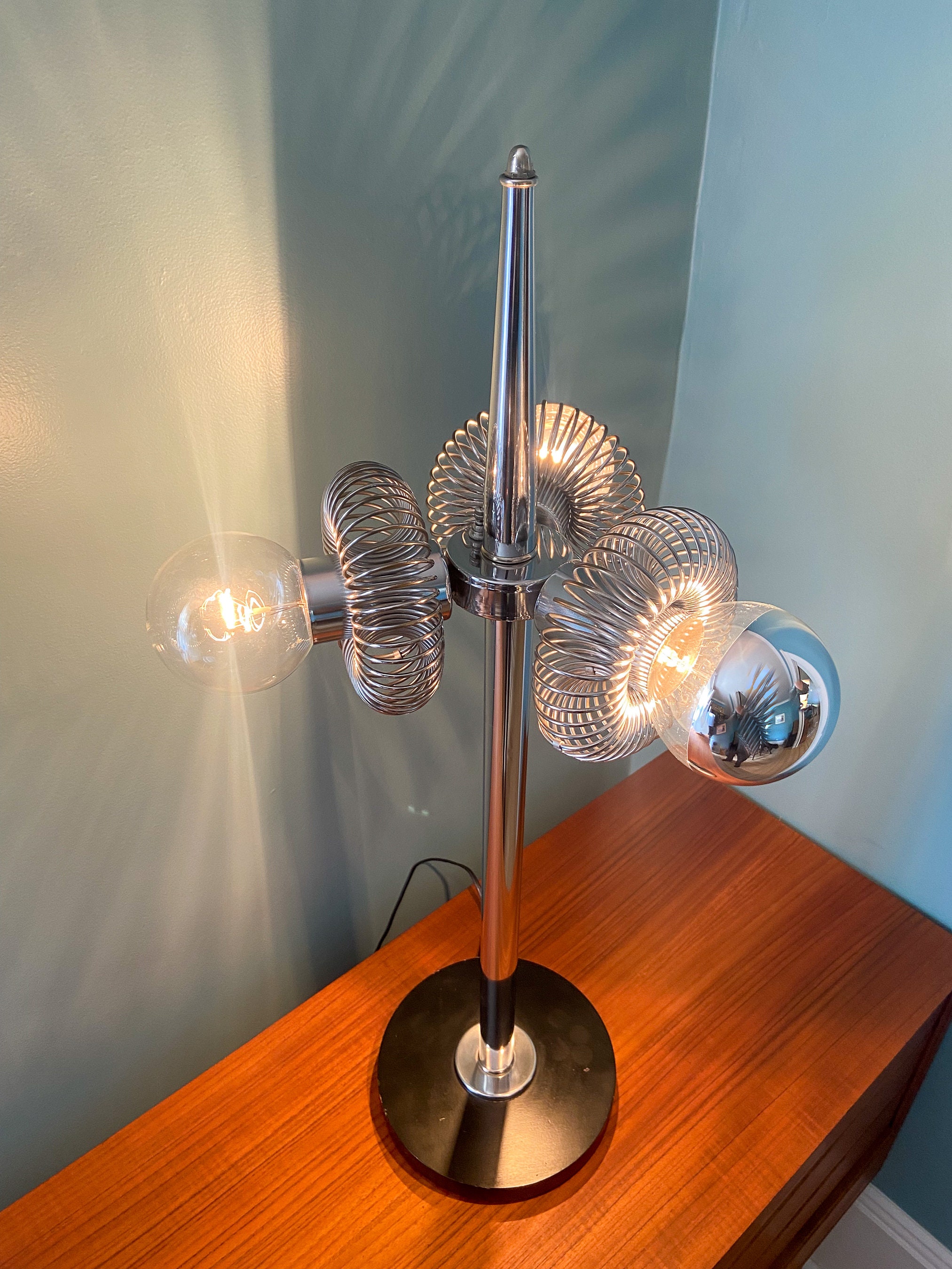 Mid Century Sputnik Table Lamp Chrome Sputnik Table Lamp Vintage Chrome