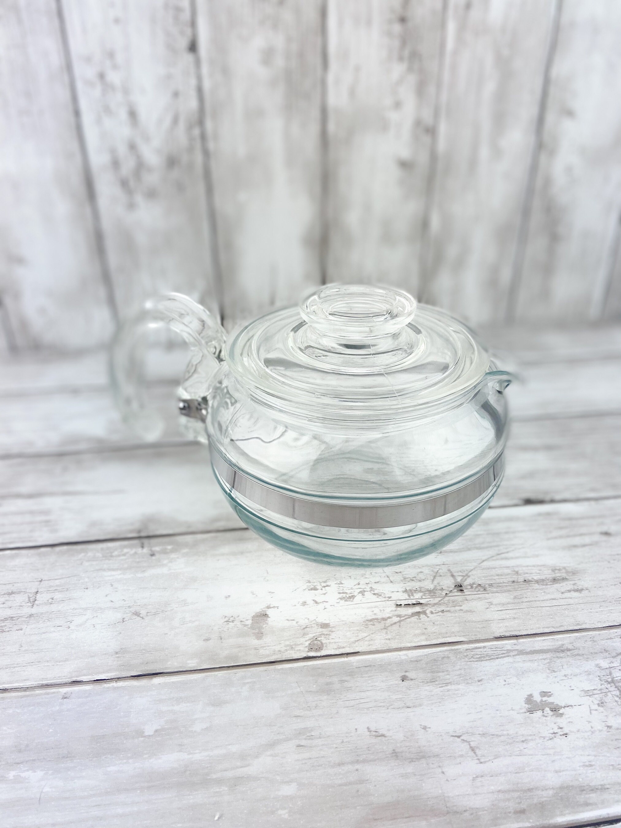 Pyrex Teapot Clear Glass Flameware Pyrex Flameware 8446 B