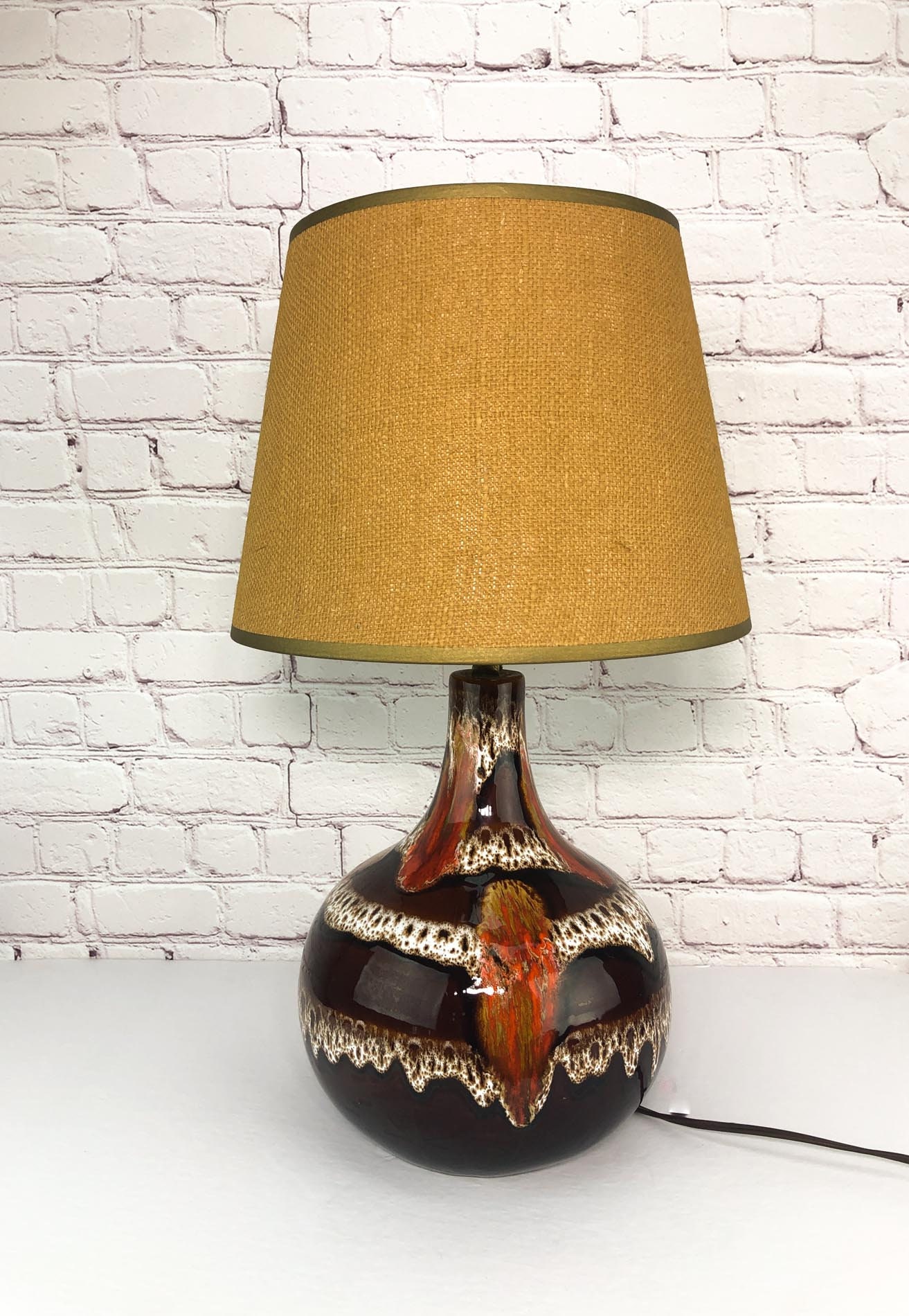 Mid Century Table Lamp, Mid Century Bedside Lamp, Chalvignac Table Lamp, Chalvignac Ceramic Lamp Mid Century Table Lamp, Mid Century Bedside Lamp, Chalvignac Table Lamp, Chalvignac Ceramic Lamp
