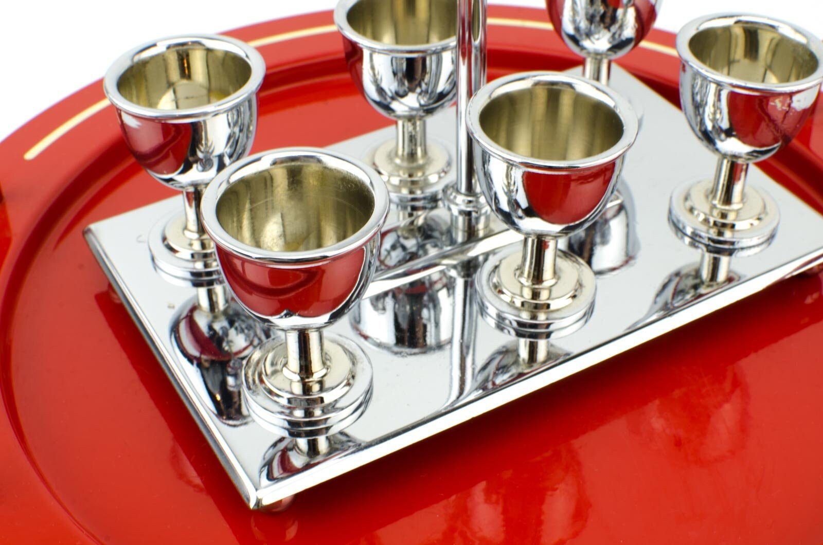 Vintage Metal Shot Glass Caddy England Shot Glass Caddy Mid Century Bar