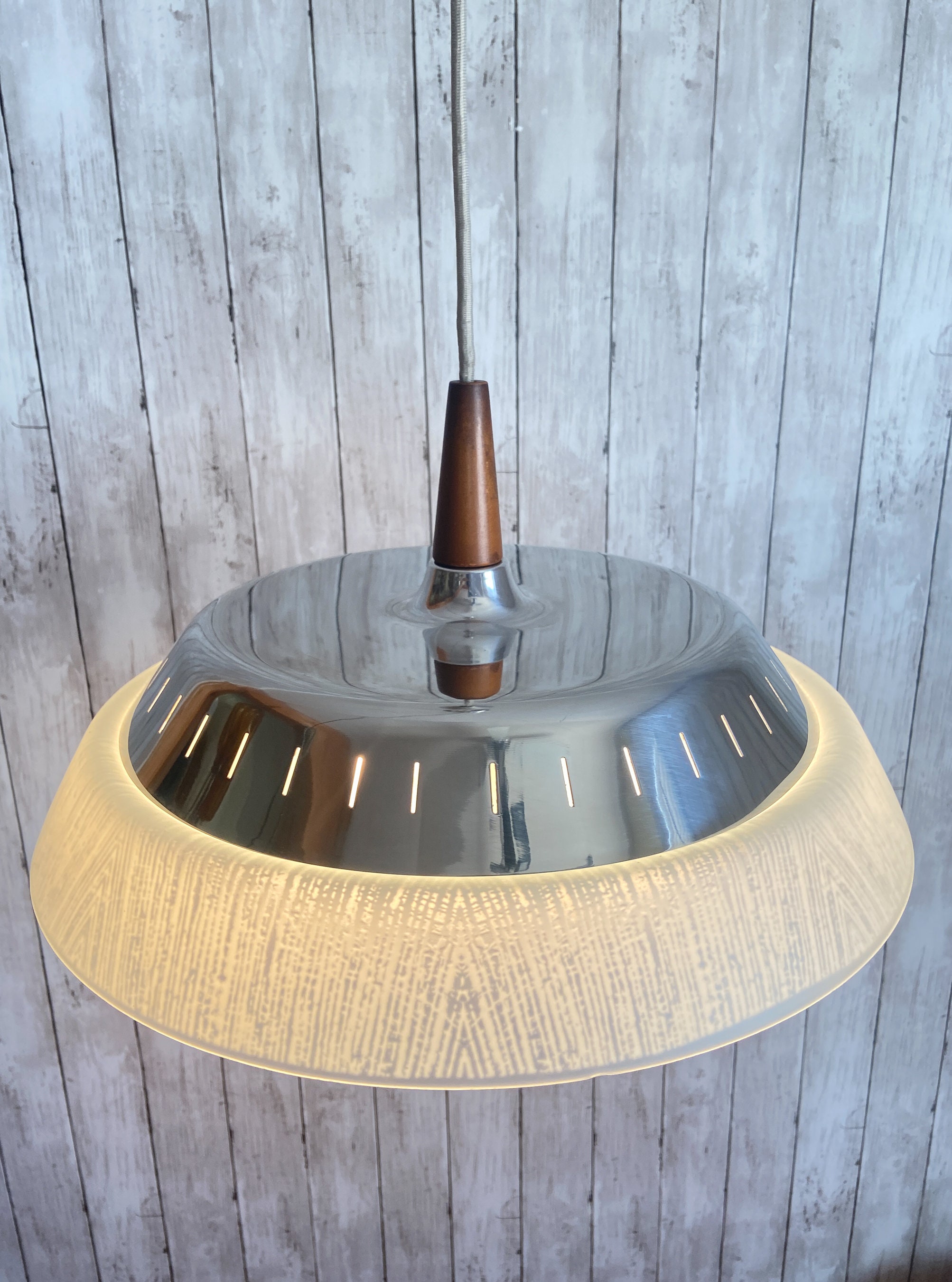 Pull Down Light Fixture Flying Saucer Ceiling Light Vintage Retractable Ceiling Light Mid