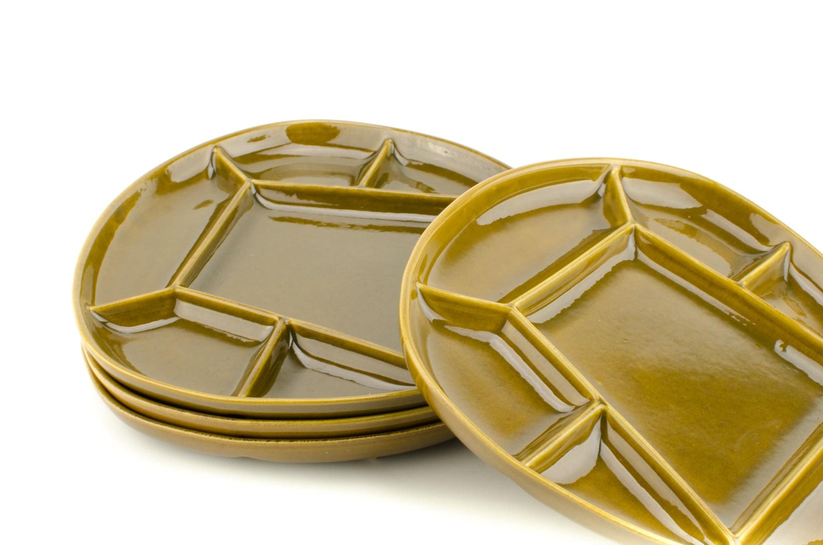 Sunburst Canada Fondue Plates(4), Sunburst Ceramics, Fondue Plates, SET