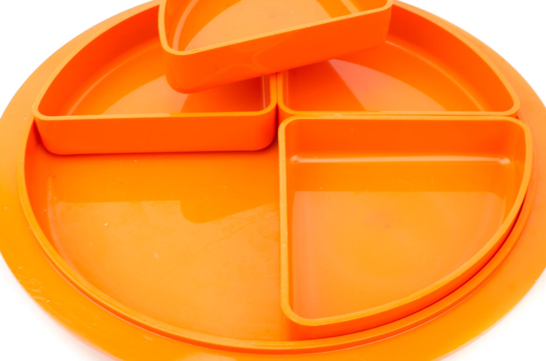 Orange Party Platter Collection IPL Acrylic Party Tray Andre Morin Orange Tray Modular Tray
