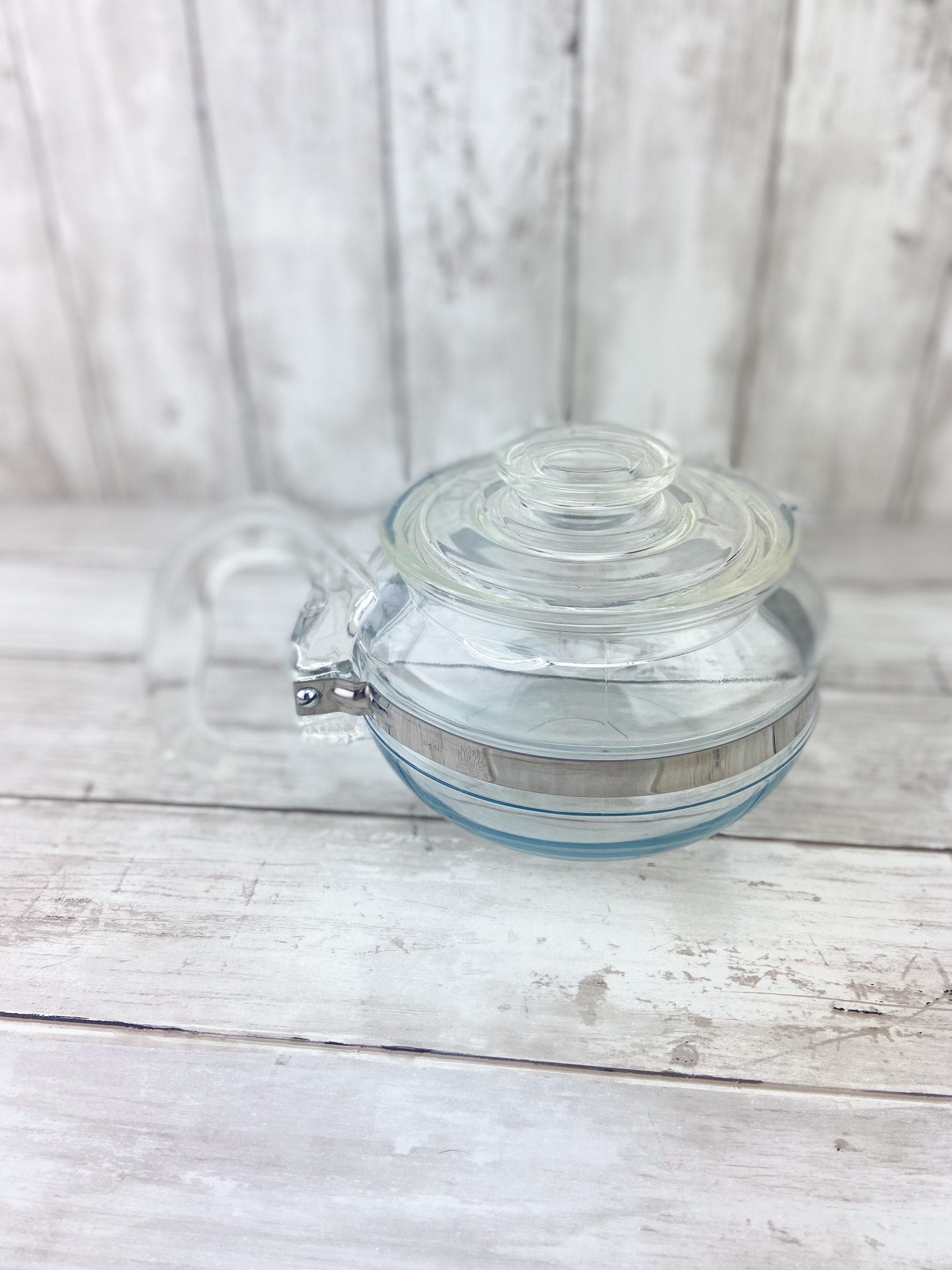 Pyrex Teapot Clear Glass Flameware Pyrex Flameware 8446 B
