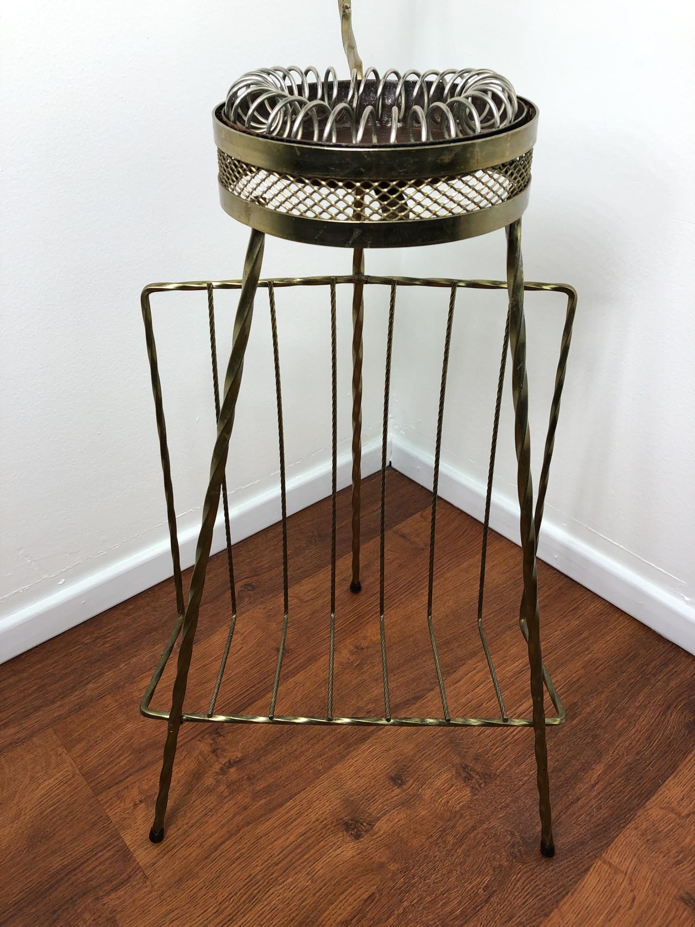 Ashtray Stand, LP Stand, Standing Ashtray, Magazine Rack, Mid Century
