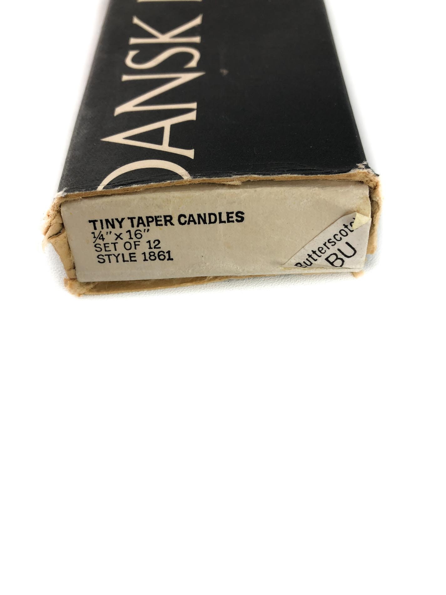 Dansk Tiny Taper Candles Made in Denmark, Tiny Taper Candles, Butterscotch