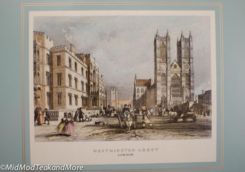 Vintage Sewell Melamine Felt Backed Small Placemats with Scenes of London