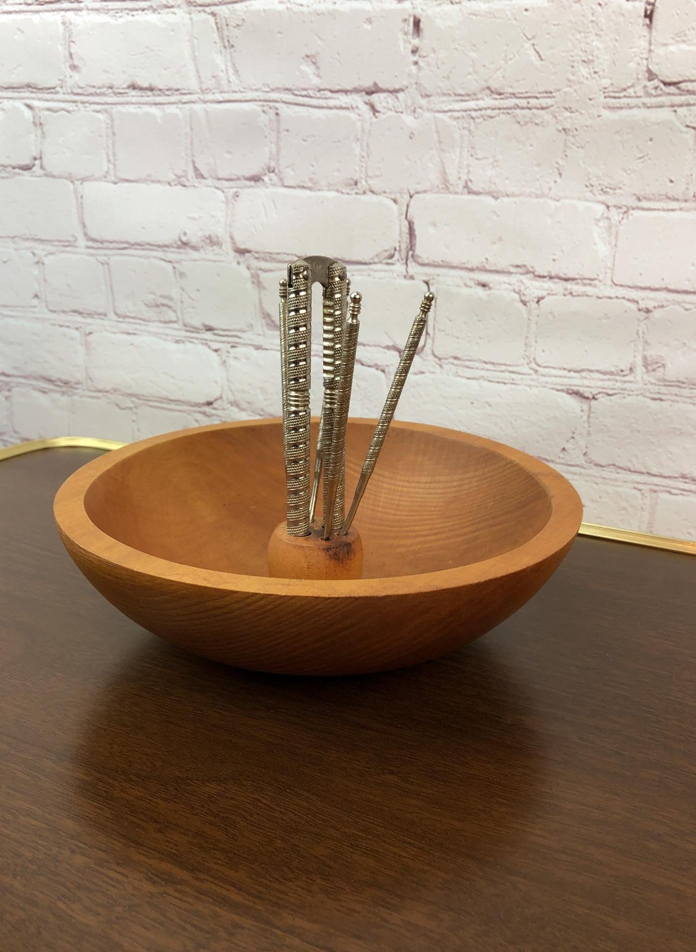 Wood Nut Bowl, Nut Bowl, Baribocraft Nut Bowl, Maple Nut Bowl, Vintage Nut Bowl, Wooden Nut Bowl