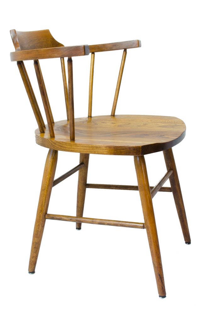 Mid Century Captain's Chairs in the Style of Nakashima, McCobb, Windsor