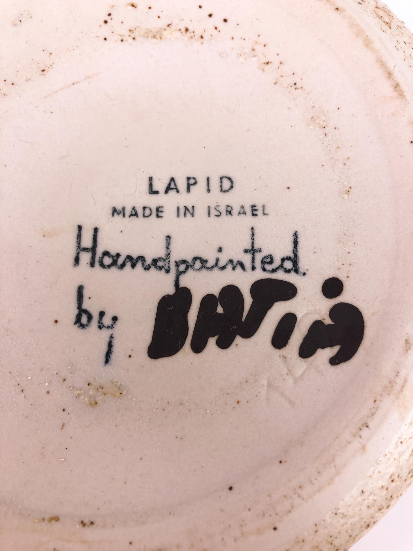 Lapid Pottery by Batia, TelAviv, Israel Mid Century Modernist, Hand