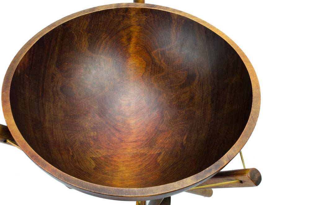 Tripod Salad Bowl, Salad Bowl Stand, Table Side Salad Bowl, Baribocraft