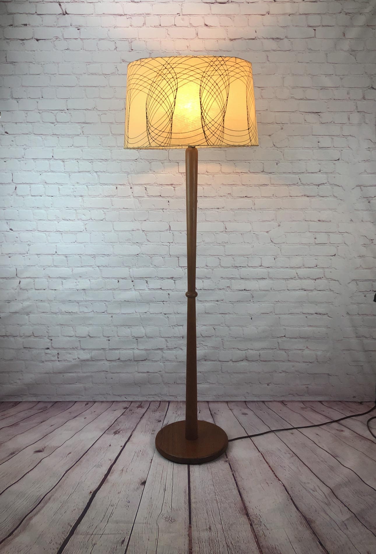 Teak Floor Lamp, Mid Century Teak Floor Lamp, Danish Floor Lamp, MCM