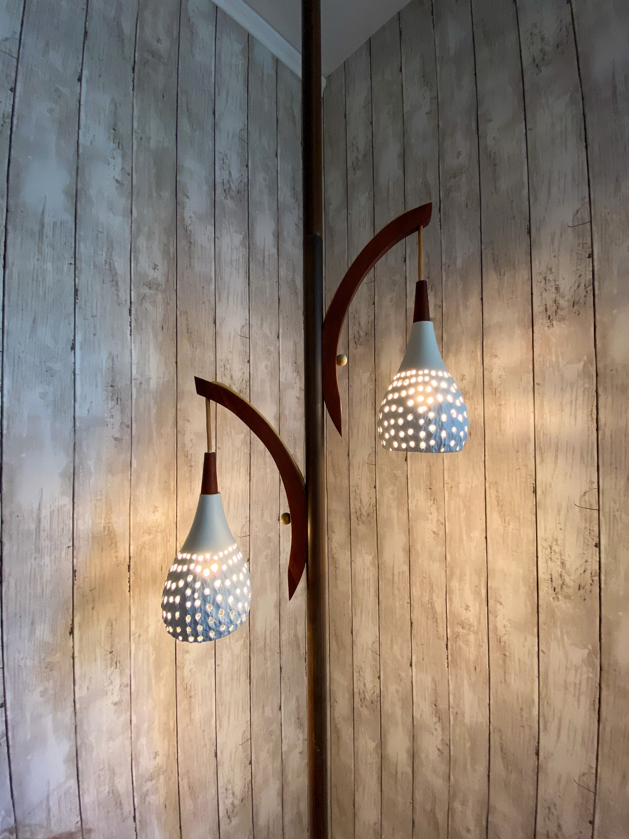 Tension Pole Lamp MCM Pole Lamp Mid Century Modern Tension Pole Mid