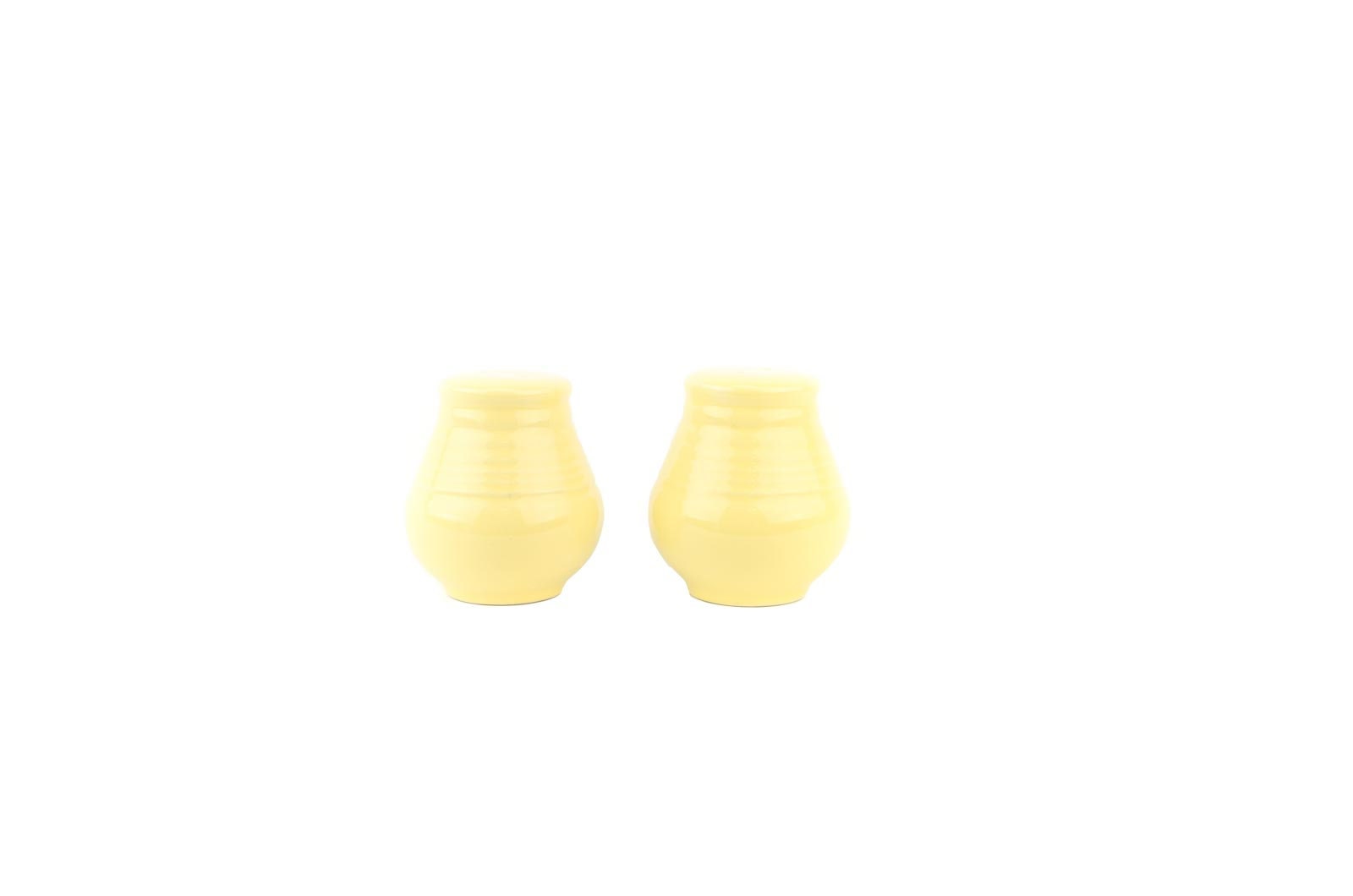 Bright Yellow Salt and Pepper Shakers, Mid Century Yellow Ceramic Salt Shakers